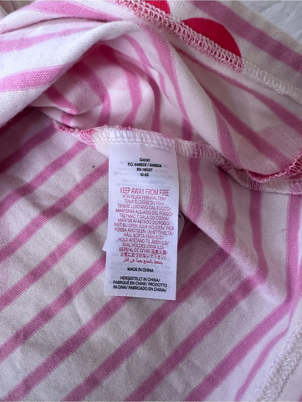 Mini Boden Pink and Red Heart Stripe Long Sleeve Dress size 7-8 Valentine - Picture 6 of 11